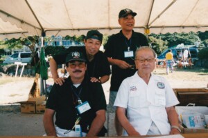 福永実一氏(前左)、田中宏氏(前右)、若林務氏(後左)、毛塚守氏(後右)