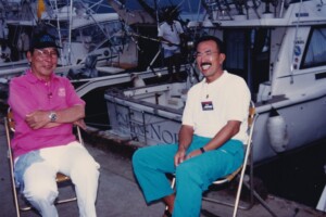 服部善郎氏左、丸橋英三氏右